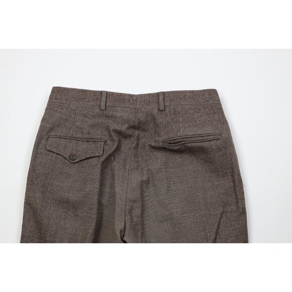 Vtg 60s 70s Streetwear Mens 32x28 Heavy Wool Flannel Wide Leg Chino Pants USA - Picture 10 of 13